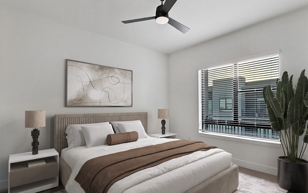 B7 - 2 bedroom floor plan layout with 2.5 bathrooms and 1513 square feet (Office, 2D)